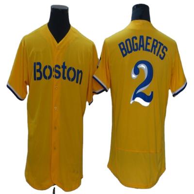 China New Mens Breathable City Connect Baseball Jerseys 34 David Ortiz 5 Hernandez Quilted Yellow Sport Jersey for sale