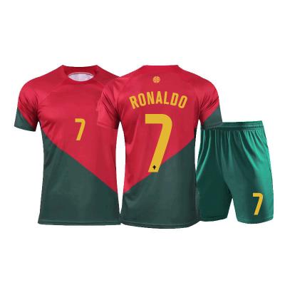 China Portugal New Polyester Sportswear Men's Soccer Wear Set Quick Dry Uniforms Portugal Jersey Soccer Jerseys for sale