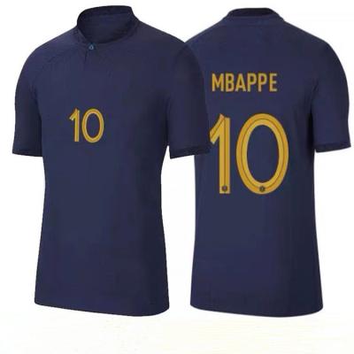 China New France Polyester Sportswear Men Soccer Wear Set France Jersey Soccer Sets Quick Dry Uniforms Soccer Jersey for sale