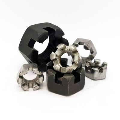 China 40cr Steel SLOTTED Hexagonal HEX NUT Tuerca ranurada for sale