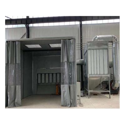 China Small portable powder coating production line-jet booth with recovery system/manual spray gun for sale