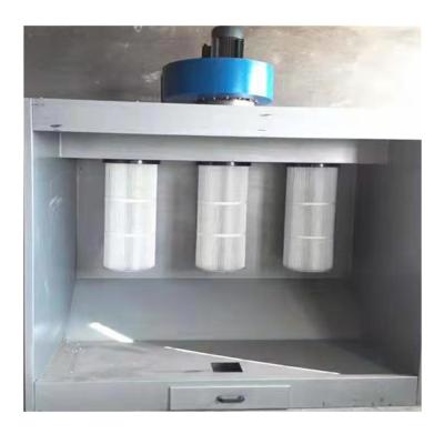 China Small portable manual powder painting booth with powder recovery for sale --factory supplies for sale