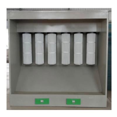 China Portable Low Cost Manual Powder Coating Booth With Powder Recovery Device for sale