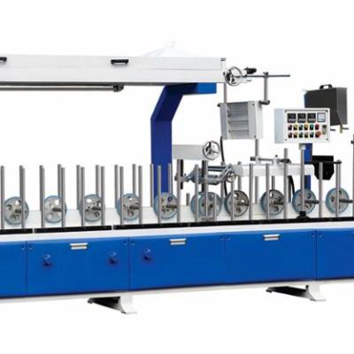 China Building Material Shops PopularPUR Hot Melt Glue Profile Wrapping Machine With Quick Changing Rollers 04 for sale