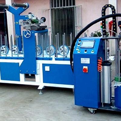 China Customized Building Material Stores PUR Hot Melt Glue Profile Wrapping Machine With Quick Changing Rollers 05 for sale