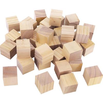 China Educational Natural Solid Wood Square Toy Blocks Wooden Toy Cubes for Puzzle Making for sale