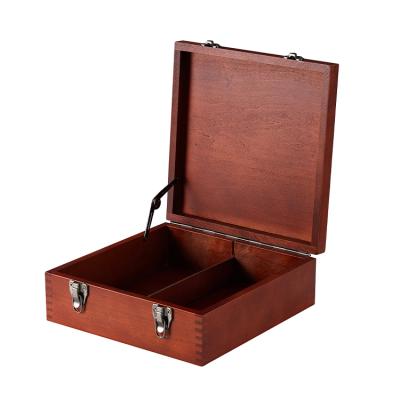 China Handmade Custom Baseball Storage Keepsake Wooden Carft Tool Box for sale