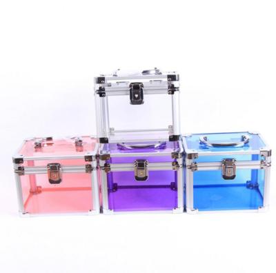 China Cosmetics /Jewelry Storage Custom Hand Case Beauty Box Aluminum Acrylic Makeup Set for sale