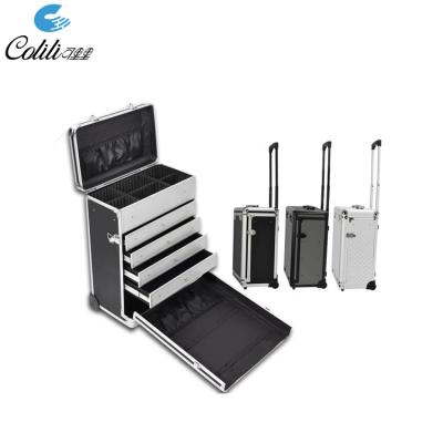 China Professionally Manufactured High Quality Aluminum Top Makeup Trolley Luggage Aluminum Case for sale