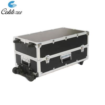 China With Printing Machine Rolling Rolled Flying Aluminum Case For DJ With Cart for sale