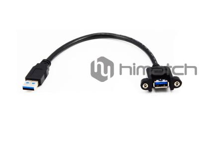 China Normal USB3 Vision Cable / USB 3.0 Male To Female Extension Cable With Panel Mount for sale