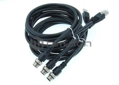 China 4 Paare schirmten Ethernet-Kabel, PVC flexibles RJ45 zu kodiertem Kabel M12 M12 D ab zu verkaufen