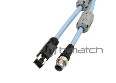 China Waterproof M12 Ethernet Cable , Cat 6 Network Cable Durable PUR Jacket For FA Fieldbus for sale