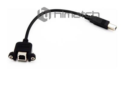 China Panel Mount High Speed USB 2.0 Cable Black Color Male To Female USB Cable for sale