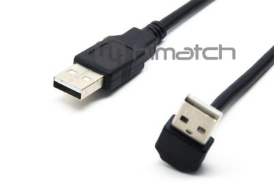 China Right Angle High Speed USB 2.0 Cable Assembly Round Shaped USB A Cable for sale