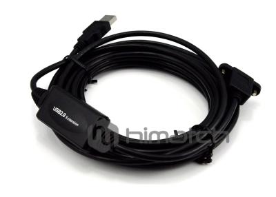 China Cable de extensión negro del USB 2,0, cable de extensión de alta velocidad del USB los 5m con el aumentador de presión en venta