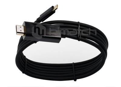 China Tipo cabo rápido de USB da carga de C, cabo 2m do adaptador masculino de HDMI para o projetor do DLP à venda