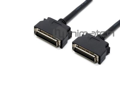 China Black SCSI Data Cable MDR 50 Pin Male To MDR 50 Pin For Servo Motor for sale