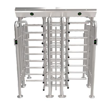 China RFID Reader or Controller and Fingerprint Controller & & Semi-Automatic RFID Reader Double Channel Mechanism And Rotating Barrier Movement For Four Arm Full Height Biometric Turnstile Gate for sale