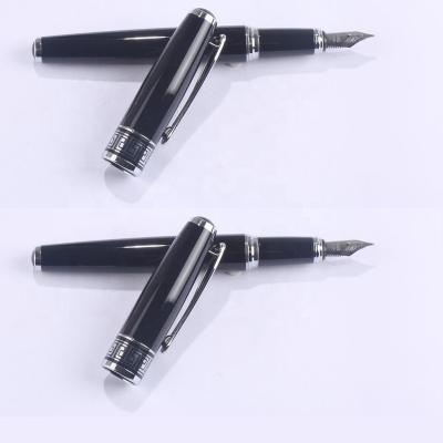 China Student catridge ink high quality black heavy metal luxury fountain pen for sale