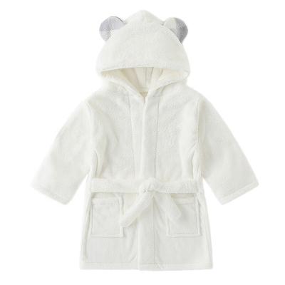 China Flannel Baby Bathrobe Baby Plush Thermal Warm Dressing Gown Children Animal Bathgrowns With Panda Hood for sale