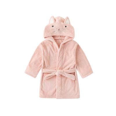 China Baby Thermal Bathrobe Cartoon Animal Hooded Infant for sale