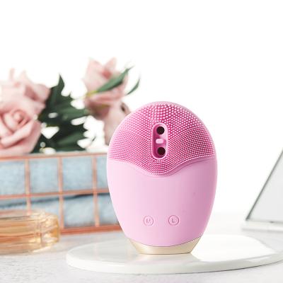 China For commercial & Home Use Automatic Foam Silicone Brush Vibration Massage Facial Face Clean For Skin Wash Massage Removal Brush for sale