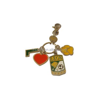 China Zinc Alloy Soccer Club Custom Keychains for sale