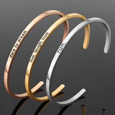 China Hot Selling Classic CLASSIC Custom Gold Plated Rose Gold 316L Stainless Steel Bracelet for sale