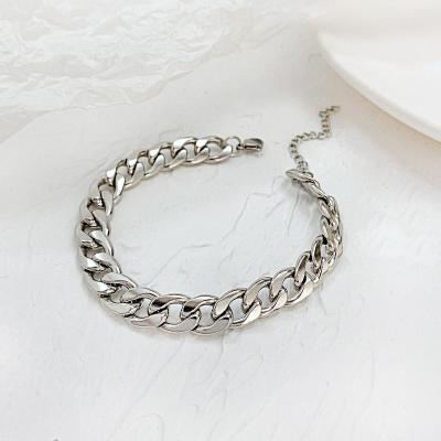 China Hiphop Fashion Personality Hip Hop Stainless Steel Cuban Chain Bracelets for sale