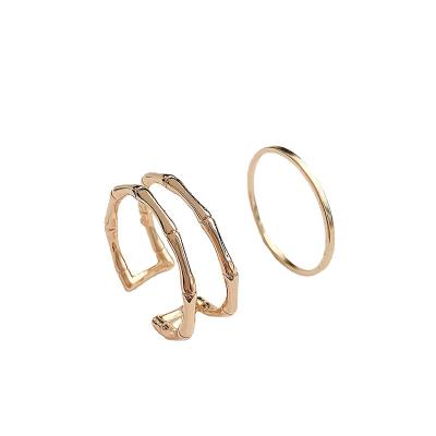 China Special Hot Sale Adjustable Tasty Fashionable Gold Hard Circle Ring For Women Jewelry Gifts for sale