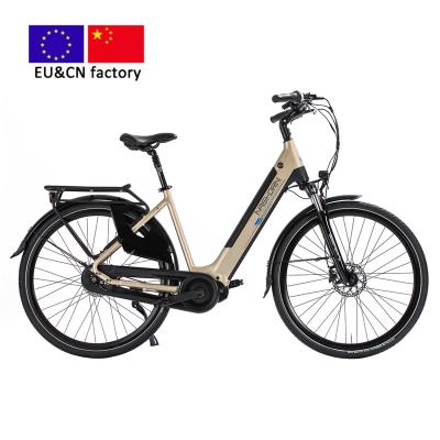 China Aluminum Alloy 28 Inch Electric City Bike EU Factory No Dump Duty Anti Dump Lithium Battery 36V Hidden Pedelec New Model Classic Bicycle for sale