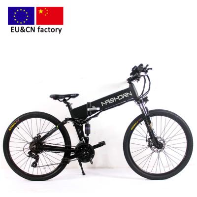 China Aluminum alloy 26 inch electric folding bike EU factory no new model ebike 36V/48V anti dumping duty pedelec e bicycle G2603A rear motor for sale