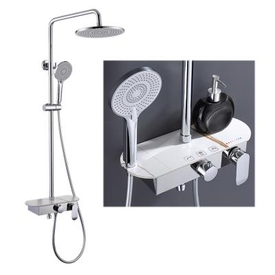 China With Wall Mounted New Style Slide Bar Shower Mixer Tap Set Modern Bathroom 3 Functions for sale