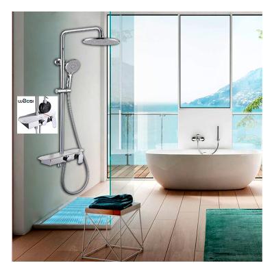 China With Wall Mounted Mixer Tap Slide Bar Design La Ducha La Jugeo Bathroom Shower Faucet Kit Set for sale