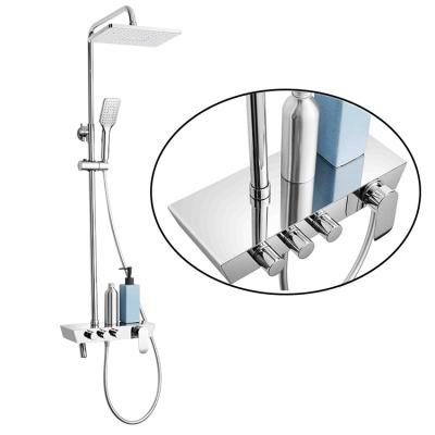 China With Hot And Cold New Style Sliding Bar Shower Wall Mount Faucet Luxury Bathroom Set for sale