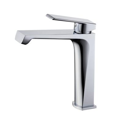 China Metered Faucets Bathroom Deck Mounted Brass Basin Faucets for sale