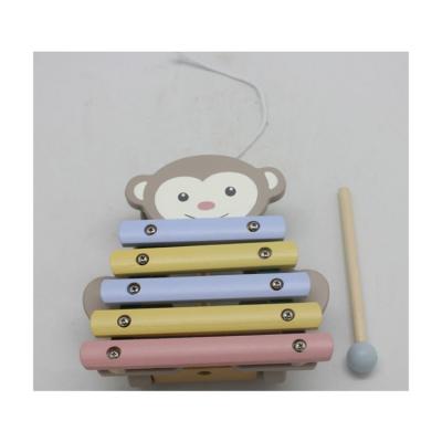 China Amazon Hot Sale Kids Mini Wooden Monkey Xylophone Music Toys Hand Knocking Musical Instrument Baby Early Educational Toys for sale