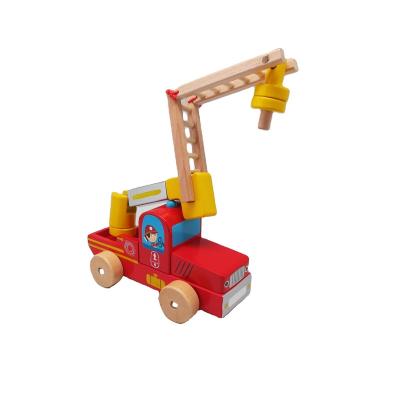 China 2020 hot sale educational wooden toy constructioin truck wooden toy set shop trucks for sale