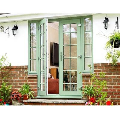 China Modern European Top Quality Aluminum Profile Frame Decoration French Swing Double Door For Residential And Commercial French Door for sale