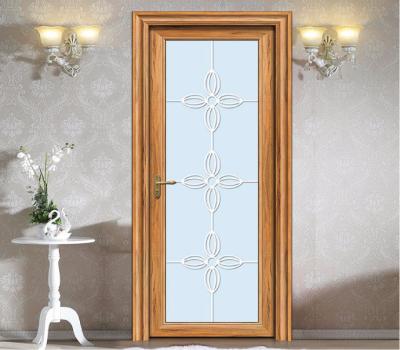 China Modern design aluminum alloy modern custom interior glass bathroom doors aluminum toilet door factory for sale