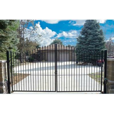 China Easily Assembled Modern Metal Gates Design And Fence Power Aluminum Coated Door Exterior Metal Gates for sale