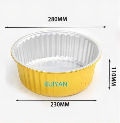 China Healthy Aluminum Foil 5000ML Bakery Cupcake Container / Bowl /Cup For Aluminum Food Bowl for sale