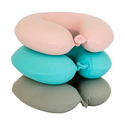 China High Quality Detachable U Shaped Adjustable Memory Border Solid Color Export Solid Color Elastic Soft Neck Pillow for sale