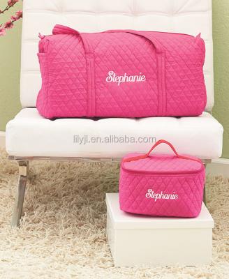 China Storage Quilted Personalized Cosmetic Makeup Bag Duffels Or Monogrammed Bags for sale