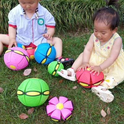 China Toy Portable Glowing Flying Toys Throw Disc Flat Balls In Decompression Inflatable Creative Magic Flying Balls Saucer Fly Toys Magic UFO Ball for sale