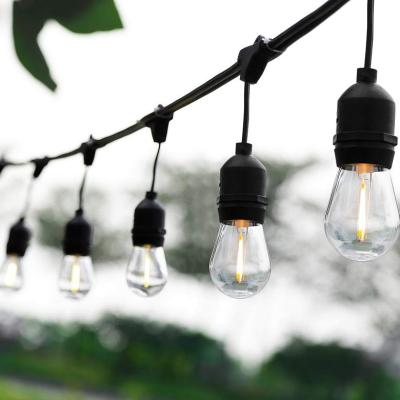 China Decorative Festoon Light Vintage Indoor/Outdoor String Lights Led Bulbs Dimmable 2w Filament With CE ROHS S14 Led String Lights Outdoor for sale