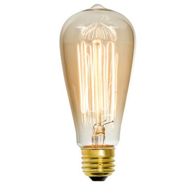 China Factory hotsale ST64 brass vintage Edison Bulb E26 incandescent E27 40 watt edison bulb for sale