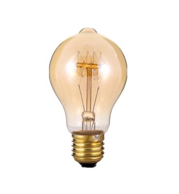 China Edison Style Light Bulb A19 e27 Holiday Light 40w 60W Brass Incandescent Filament Lamp for sale