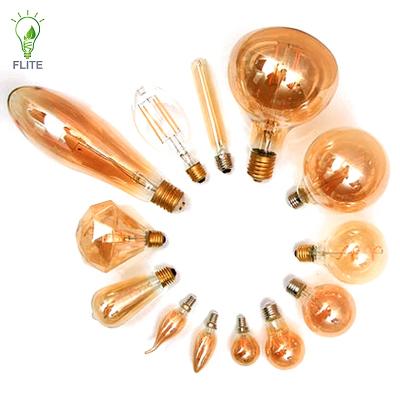 China e14 e27 T45 ST64 G80 G95 G125 T300 Garden Road Theme Park Garden Light Bulb LED Spiral Filament Bulb for sale